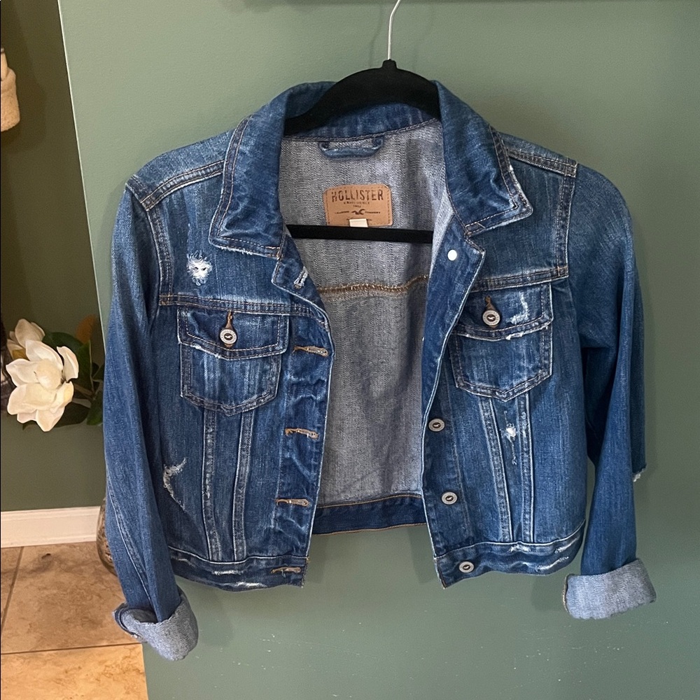 Hollister Distressed Blue Jacket